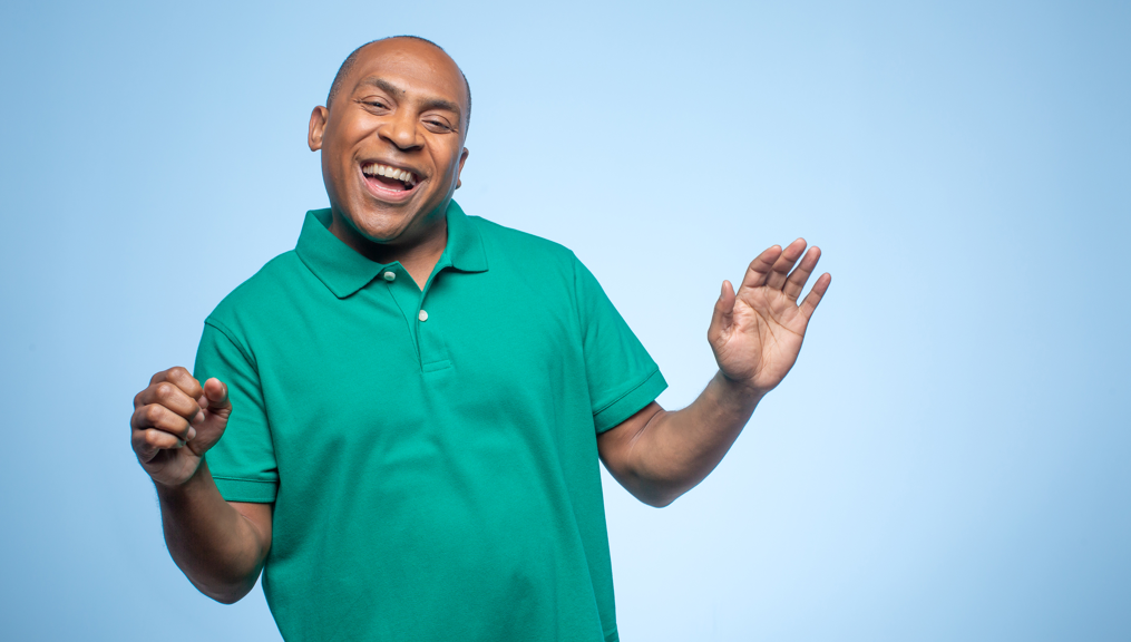 Man dancing and with hands in the air | BCBS of Tennessee Man dancing and with hands in the air | BCBS of Tennessee